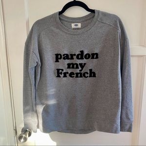 Pardon My French light crewneck sweatshirt